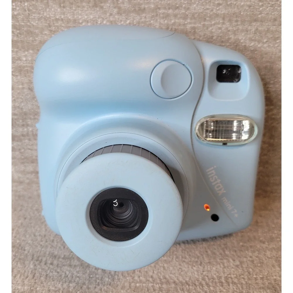 Fuji Instax Mini 7 Plus Light Blue Camera Great Working Condition - Tested